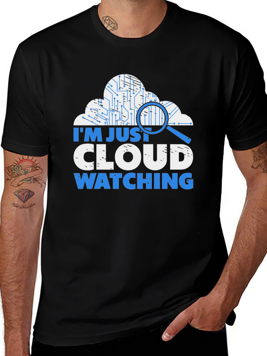 Cloud Watching T-Shirt - Tech Humor Tee