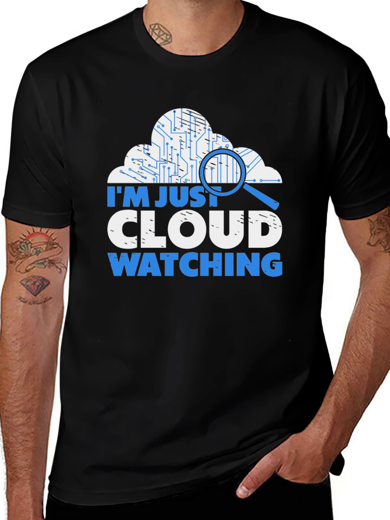 Cloud Watching T-Shirt - Tech Humor Tee