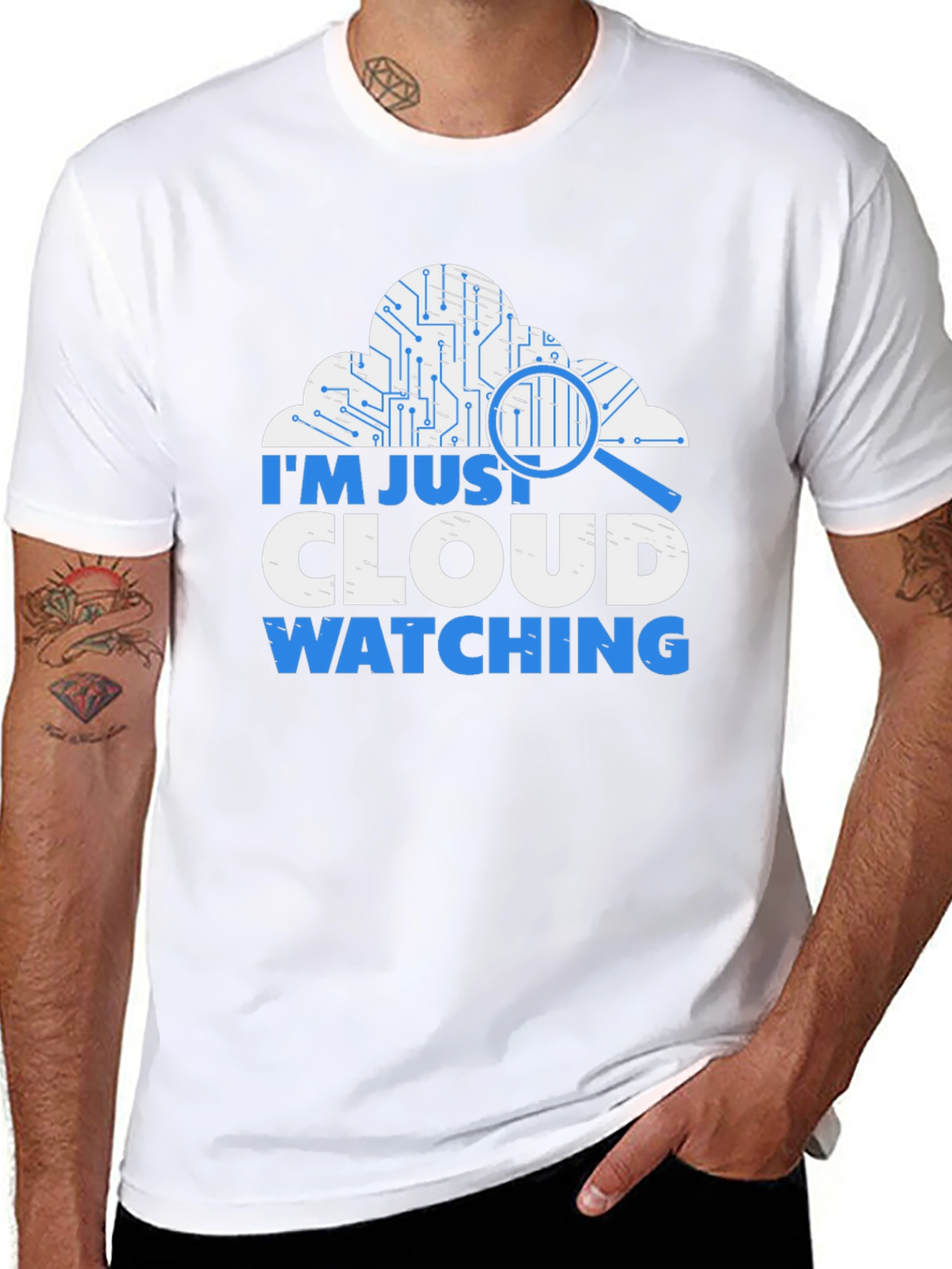 Cloud Watching T-Shirt - Tech Humor Tee
