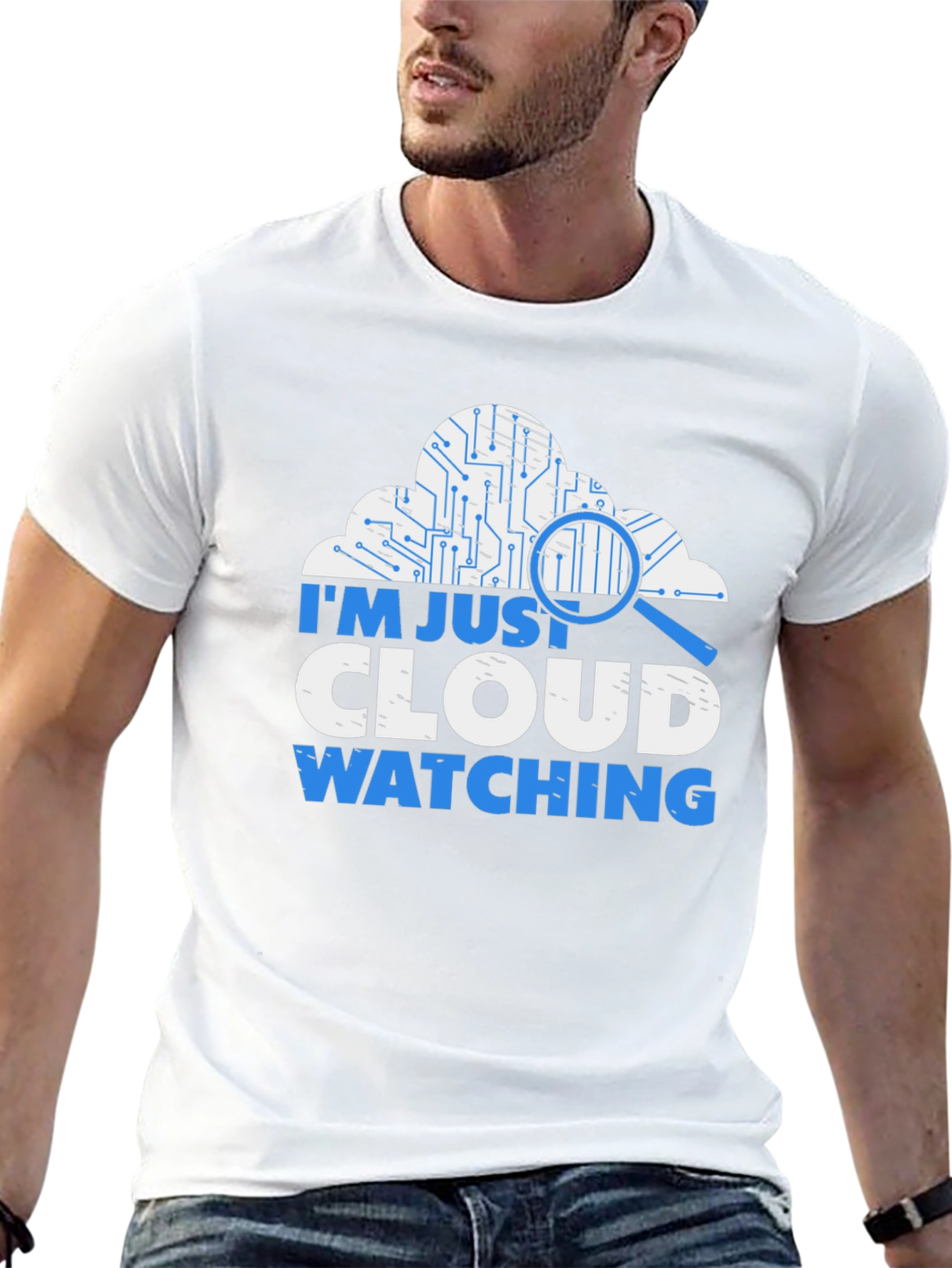 Cloud Watching T-Shirt - Tech Humor Tee