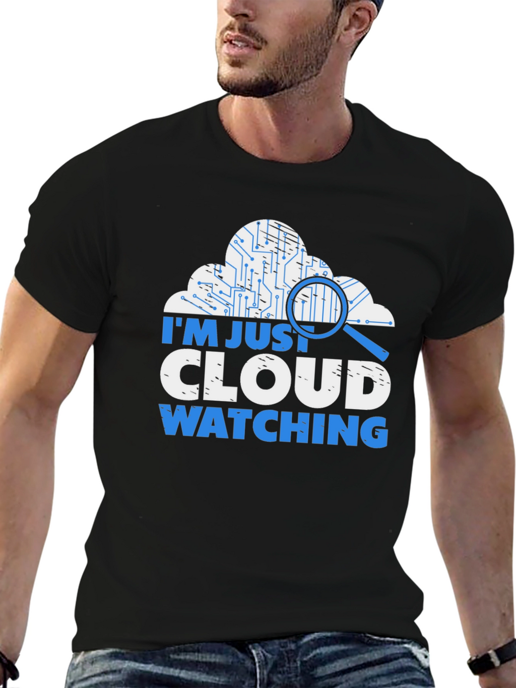 Cloud Watching T-Shirt - Tech Humor Tee