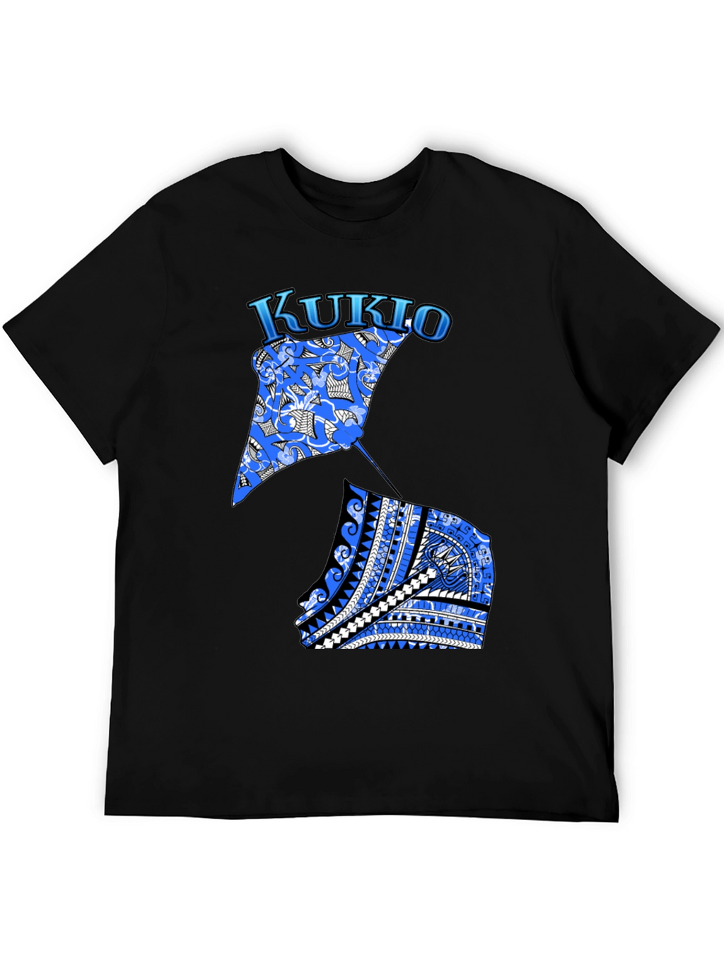 Kukio Stingray Graphic Tee - Black Casual T-Shirt