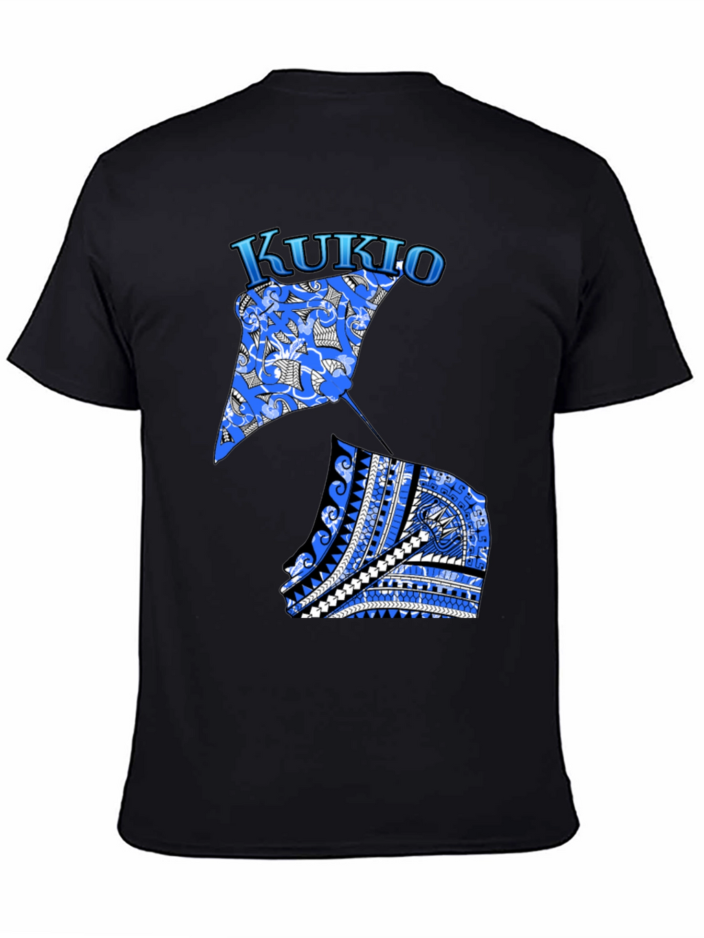 Kukio Stingray Graphic Tee - Black Casual T-Shirt