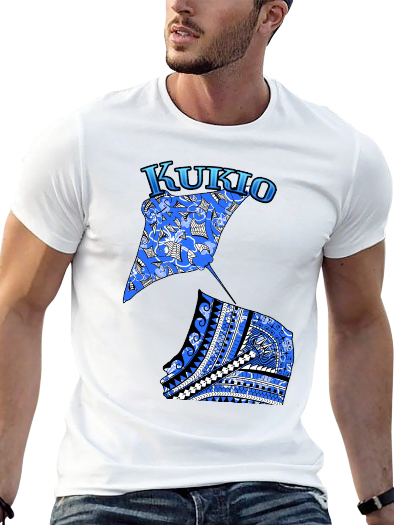 Kukio Stingray Graphic Tee - Black Casual T-Shirt