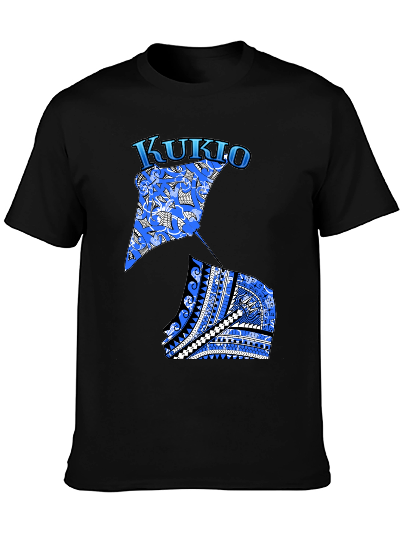 Kukio Stingray Graphic Tee - Black Casual T-Shirt