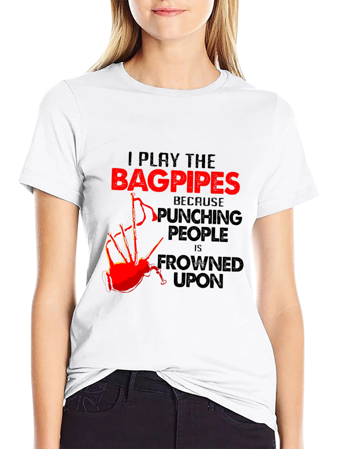 Bagpipes T-Shirt: I Play the Bagpipes - Funny Musician Tee