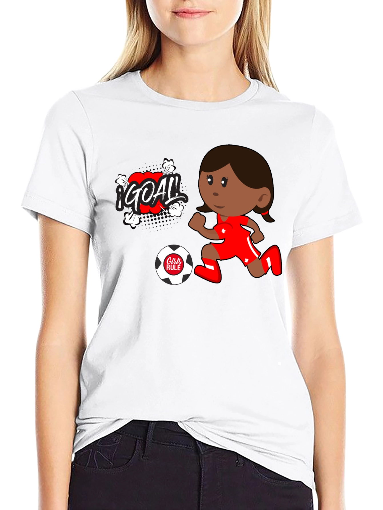 Girls Rule Soccer Goal T-Shirt