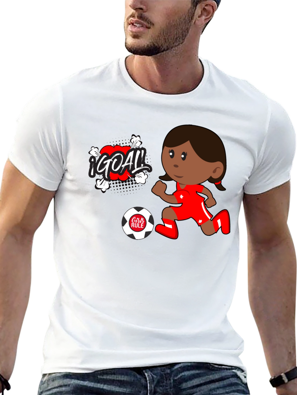 Girls Rule Soccer Goal T-Shirt