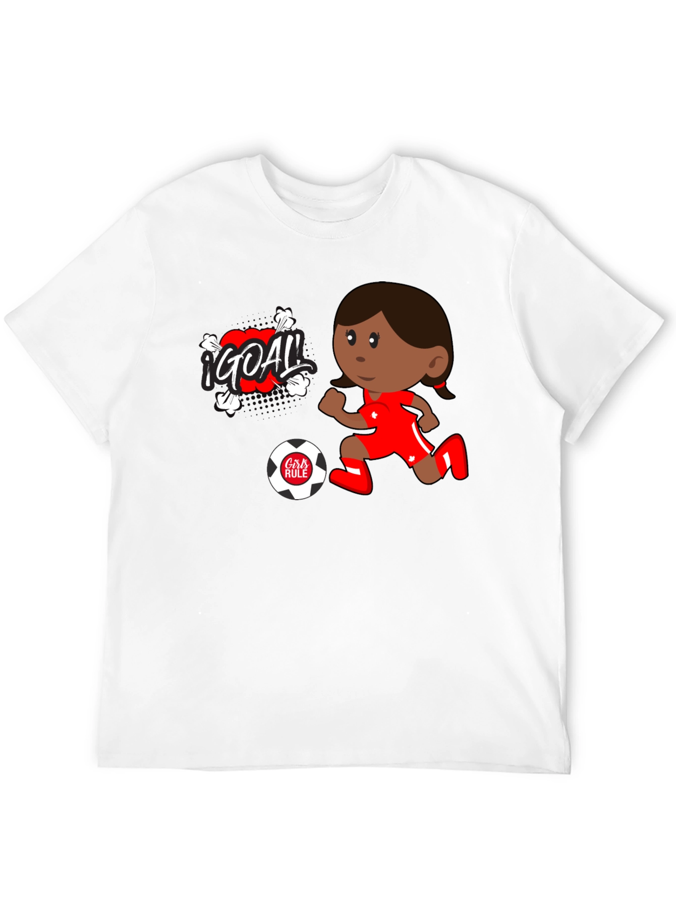 Girls Rule Soccer Goal T-Shirt