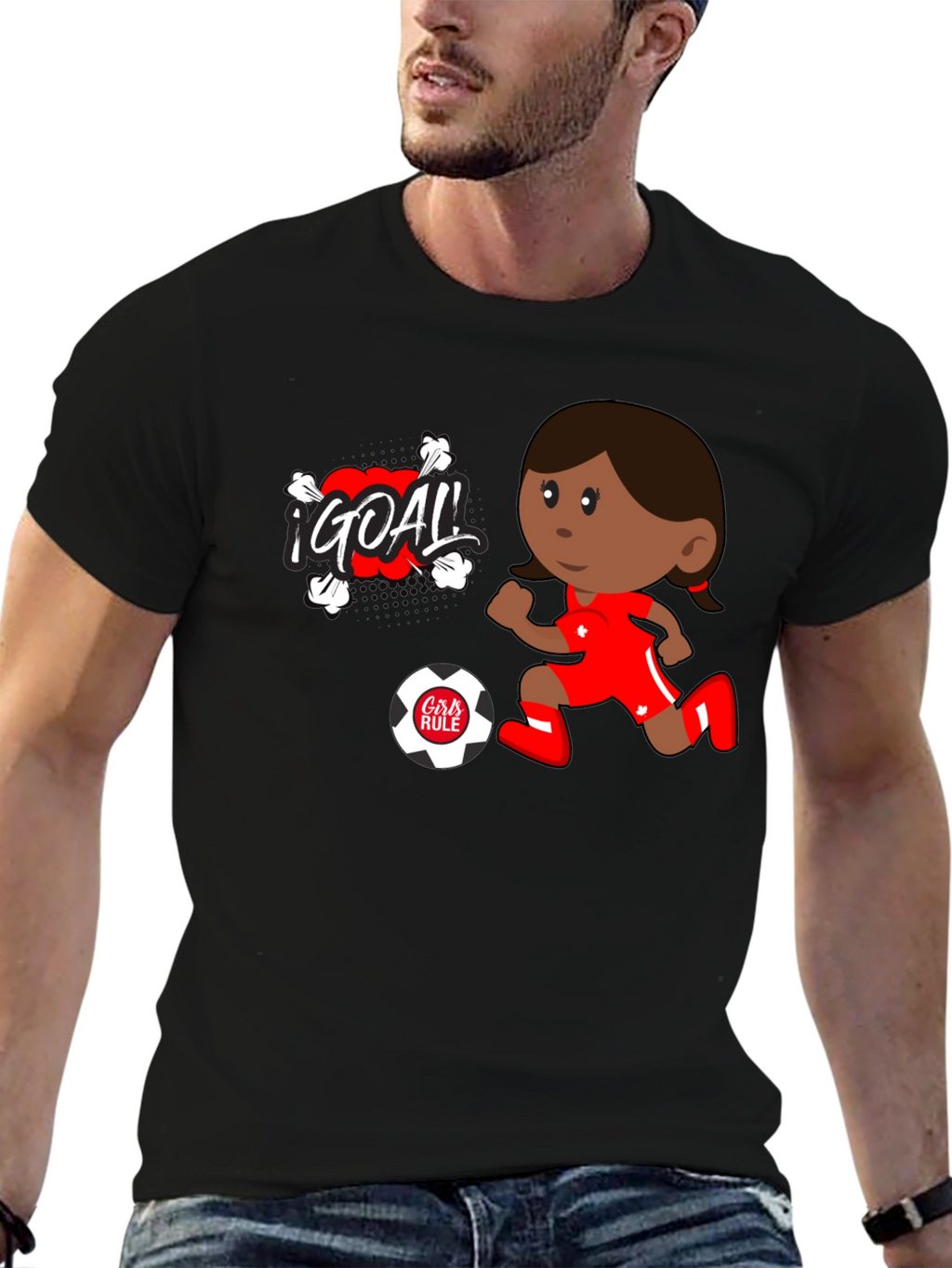 Girls Rule Soccer Goal T-Shirt