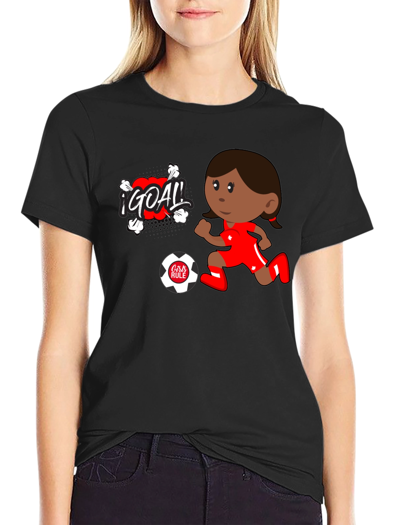 Girls Rule Soccer Goal T-Shirt