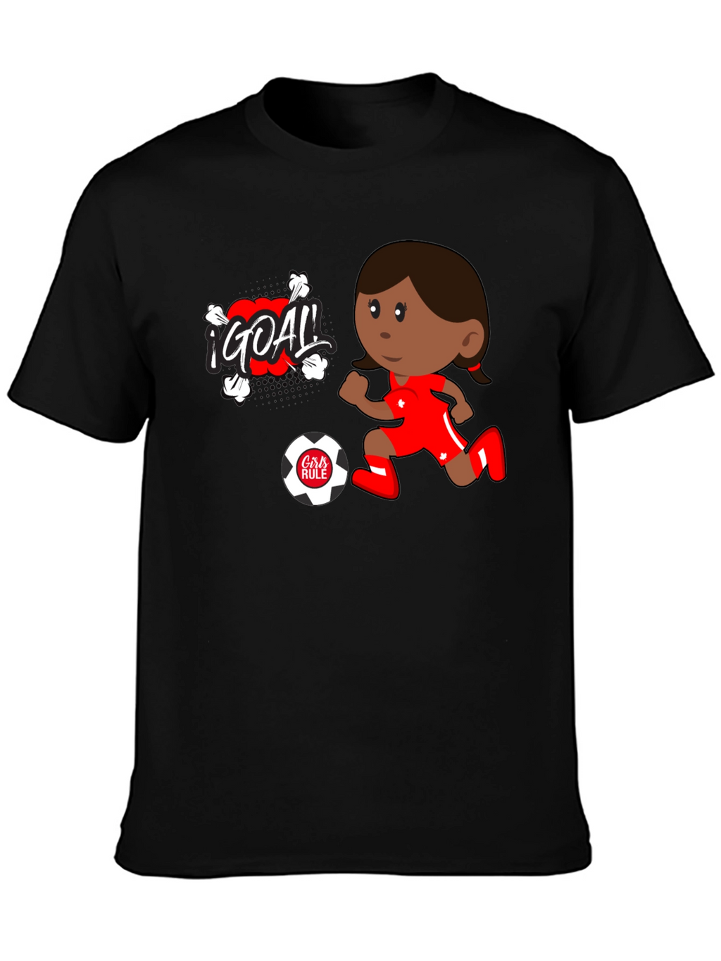 Girls Rule Soccer Goal T-Shirt