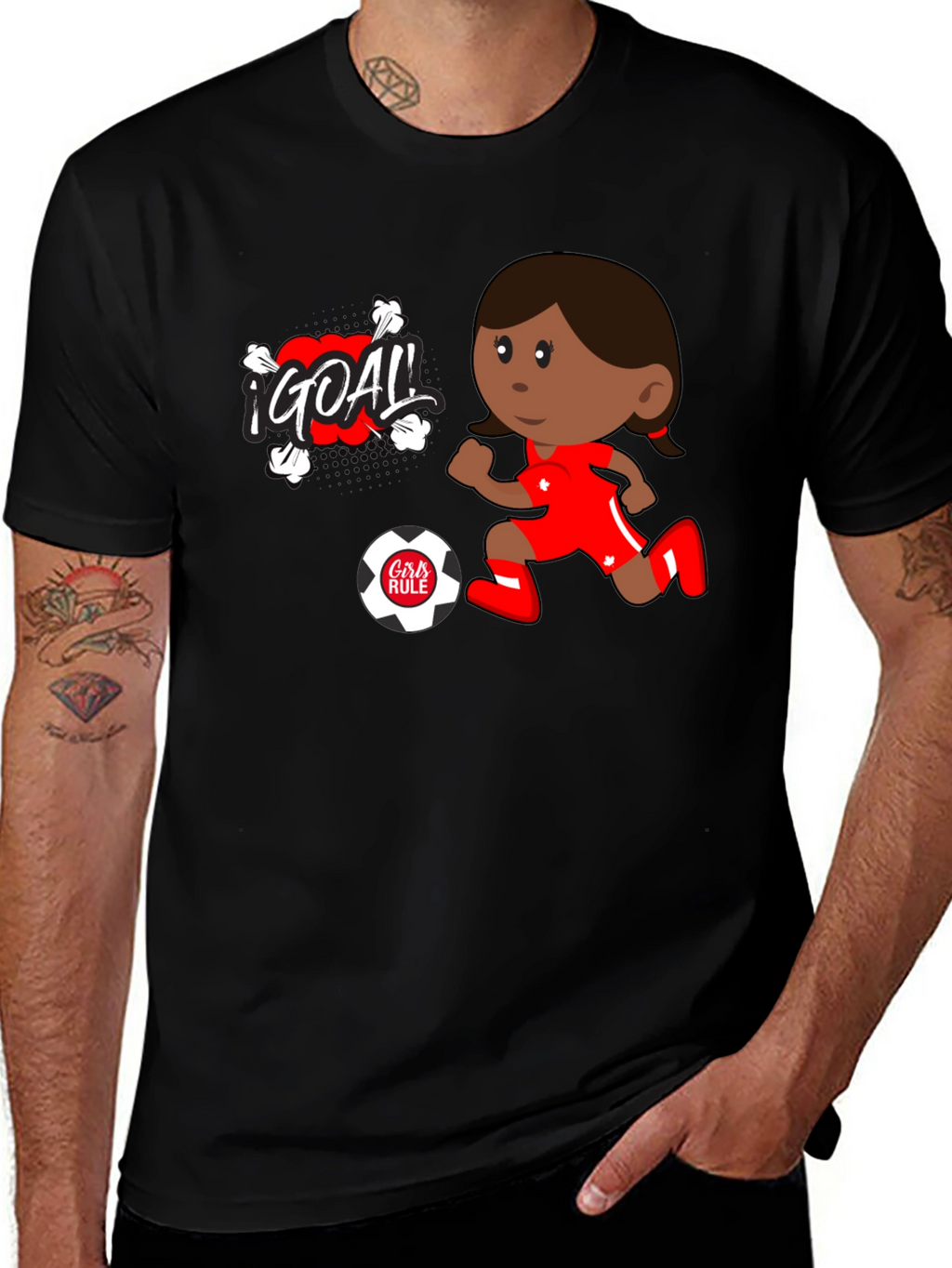 Girls Rule Soccer Goal T-Shirt