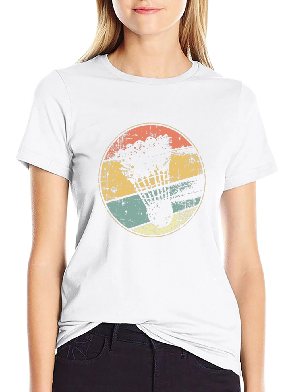 Retro Badminton Shuttlecock Graphic Tee