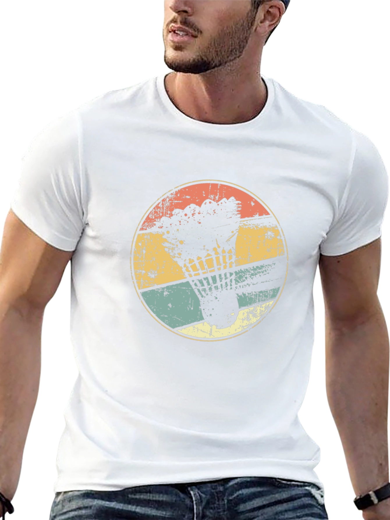 Retro Badminton Shuttlecock Graphic Tee
