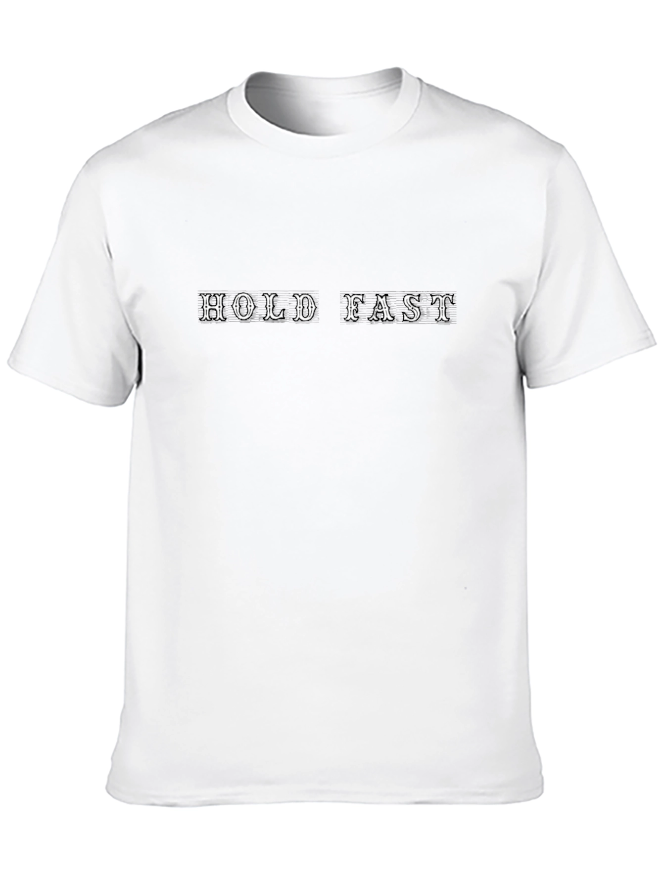 Hold Fast Graphic T-Shirt - Black Crew Neck Tee