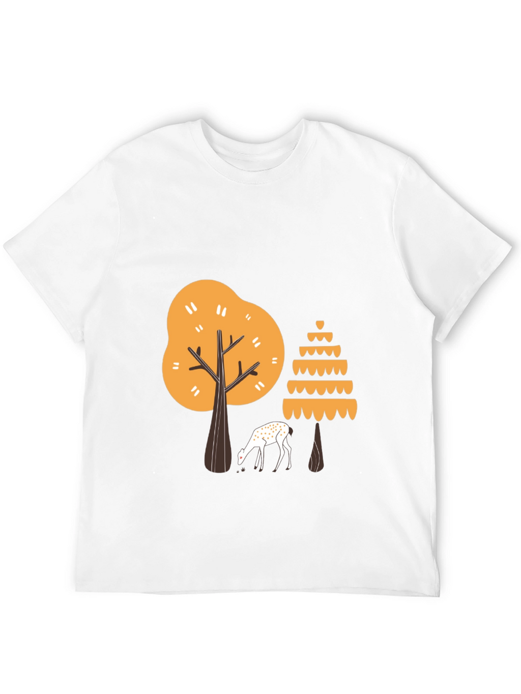 Nature Graphic Tee: Deer & Trees
