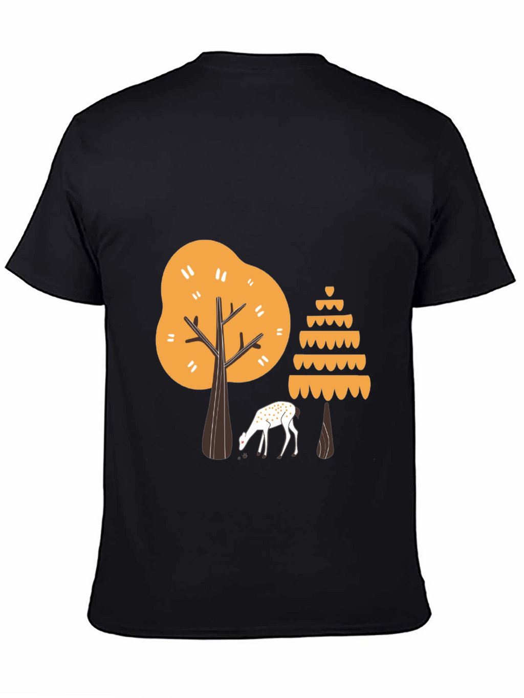 Nature Graphic Tee: Deer & Trees