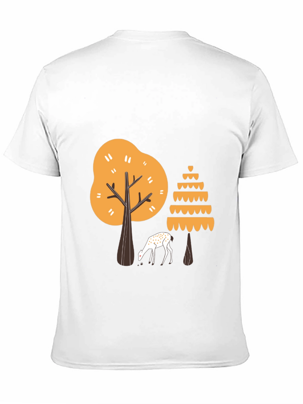 Nature Graphic Tee: Deer & Trees