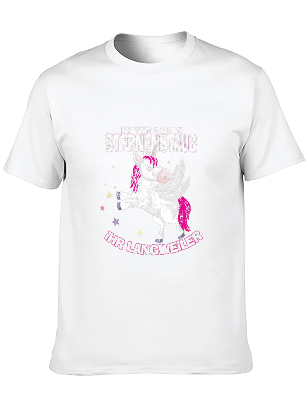 Funny Unicorn Sternenstaub Black T-Shirt
