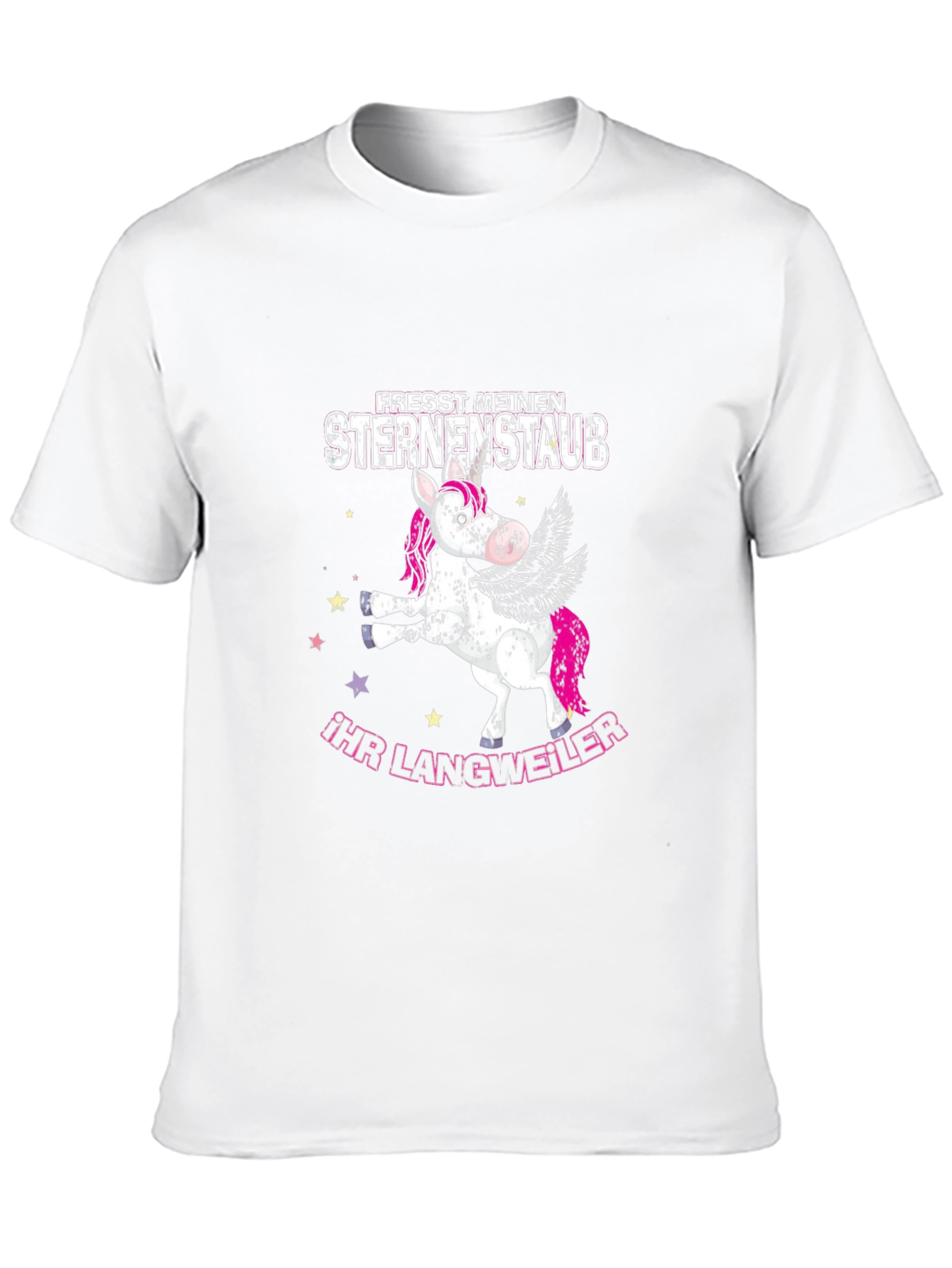 Funny Unicorn Sternenstaub Black T-Shirt