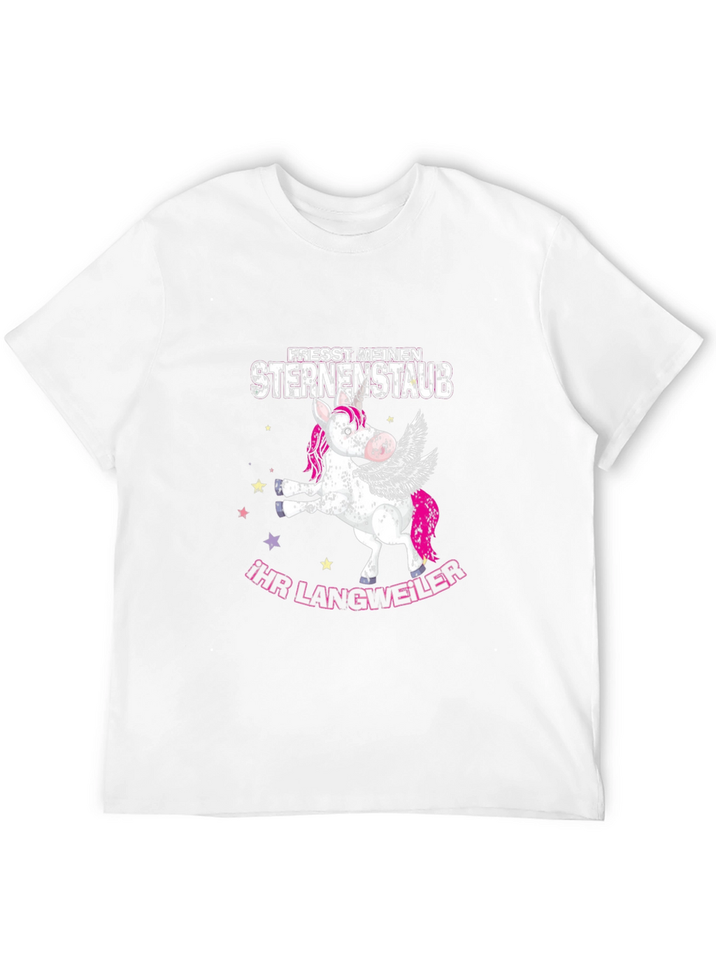 Funny Unicorn Sternenstaub Black T-Shirt