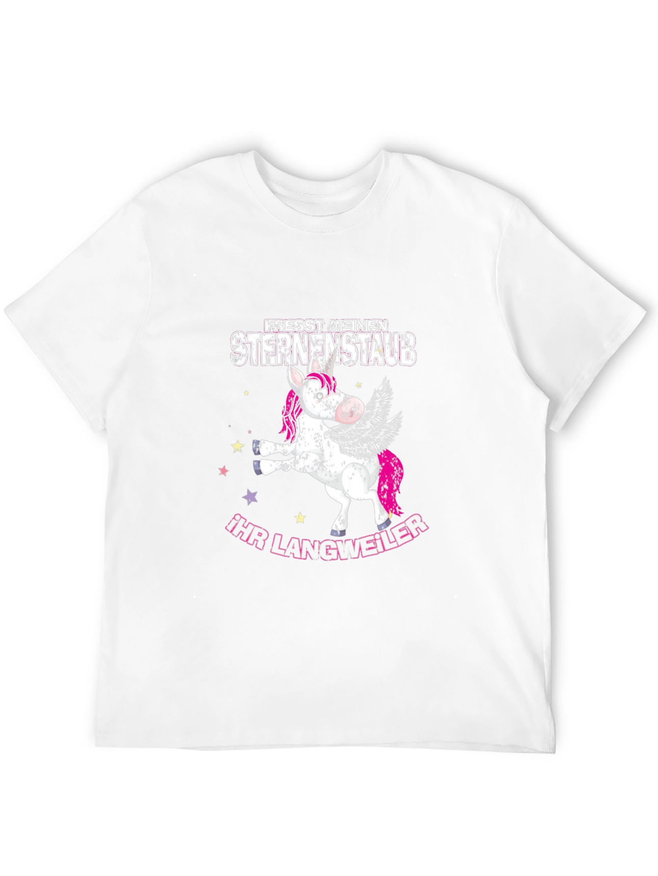 Funny Unicorn Sternenstaub Black T-Shirt