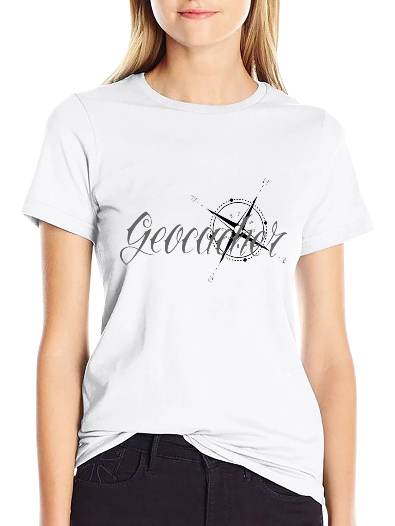 Geocacher Compass Graphic Tee - Black