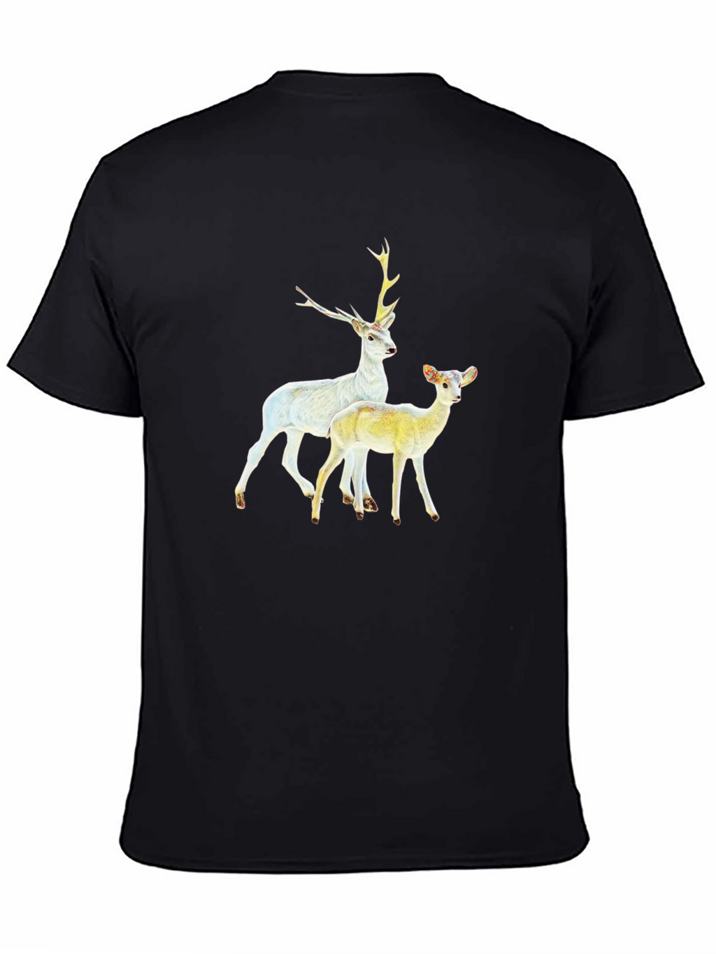 Deer Graphic Black T-Shirt