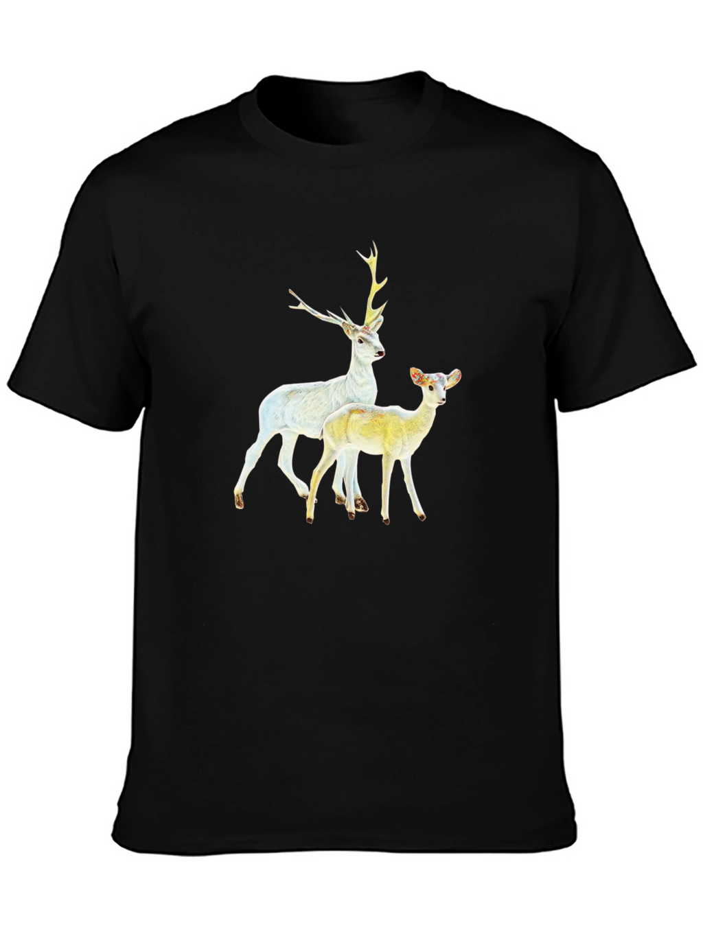 Deer Graphic Black T-Shirt