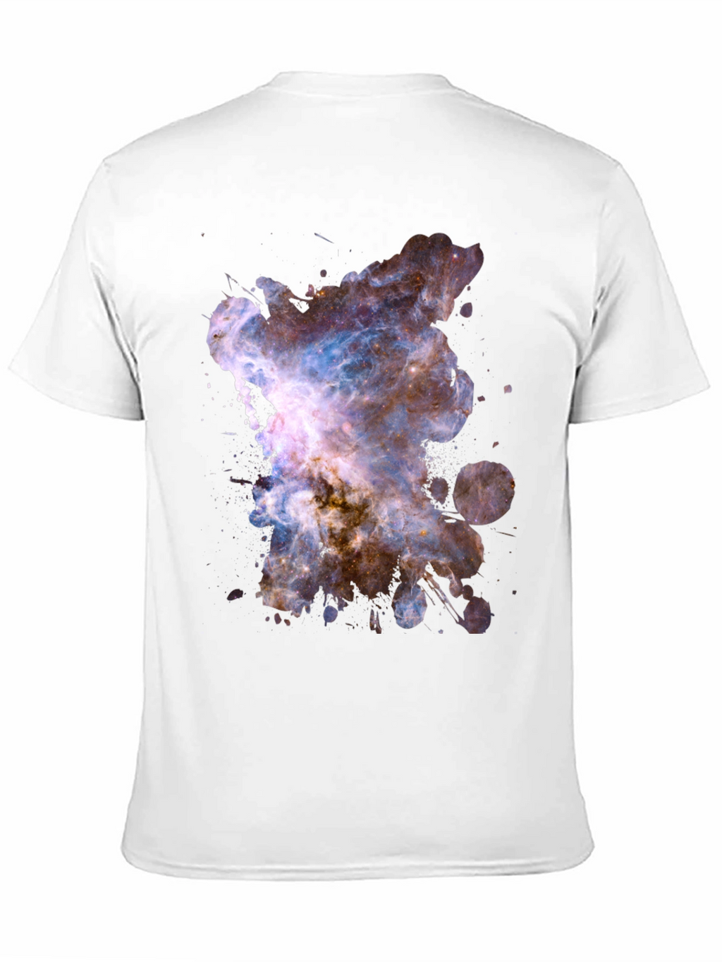 Nebula Galaxy Graphic Print Black T-Shirt