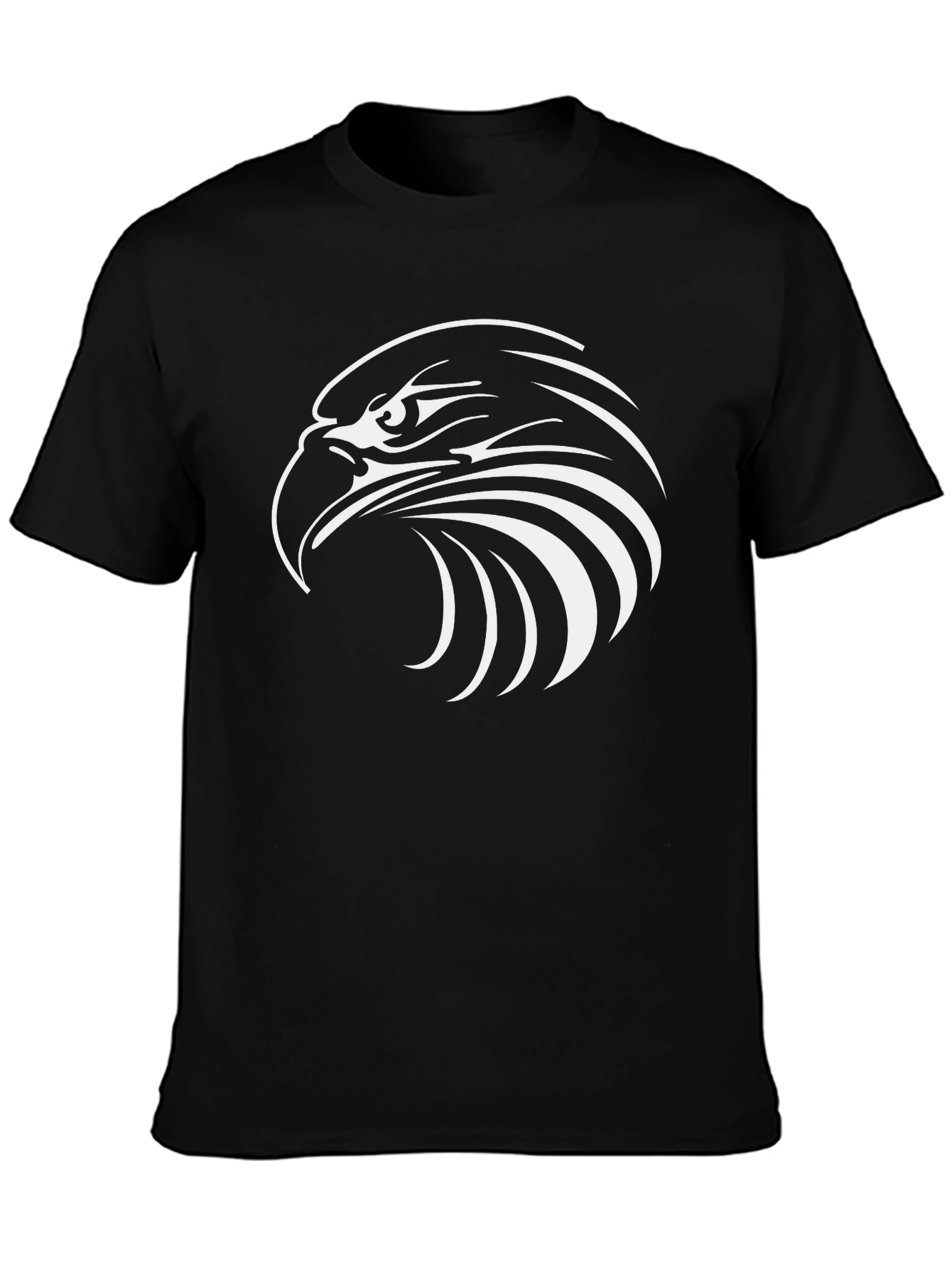 Bold Eagle Graphic Tee - Black Cotton Blend