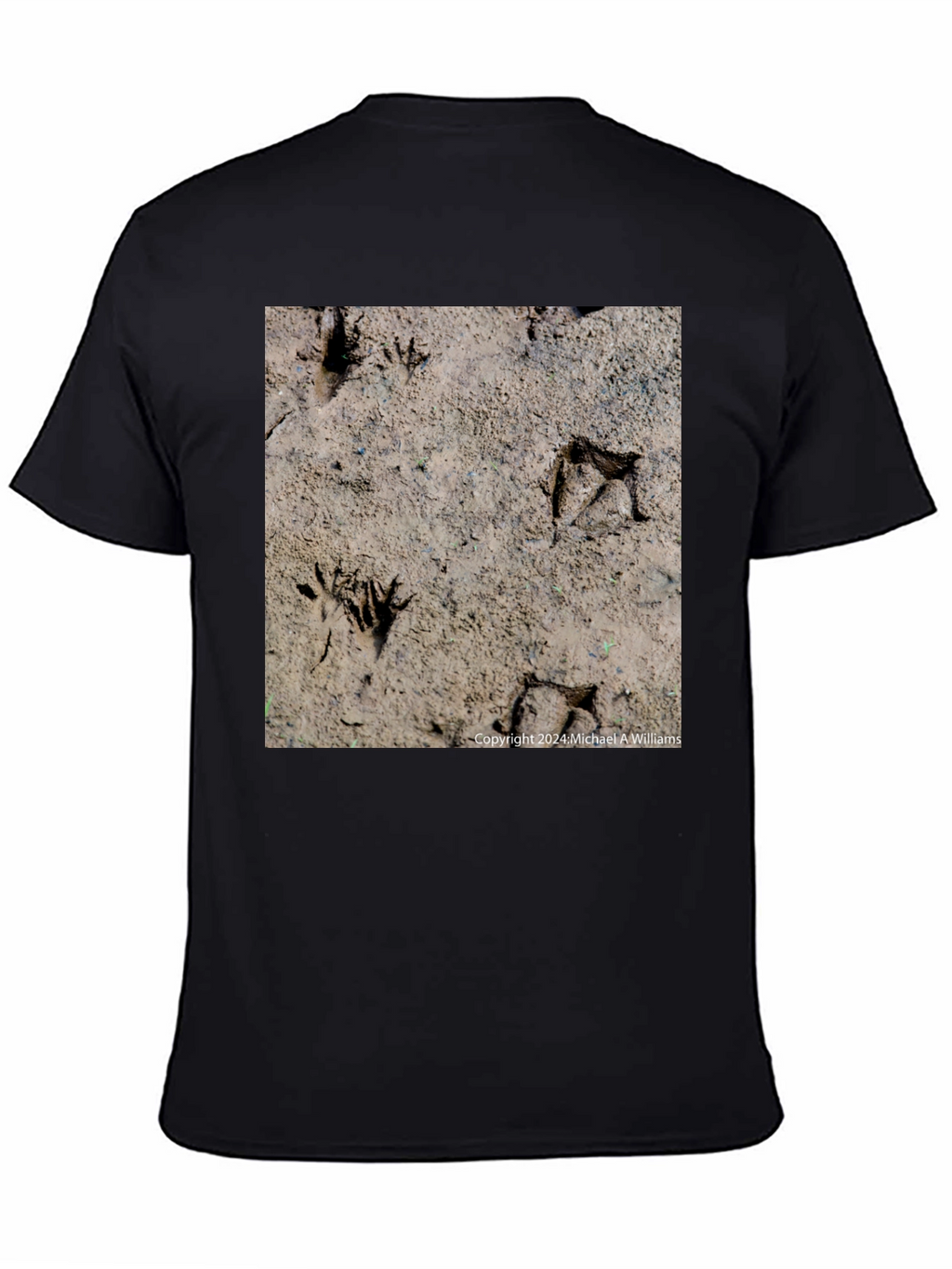 Animal Track Graphic Tee - Nature Lovers Black T-Shirt