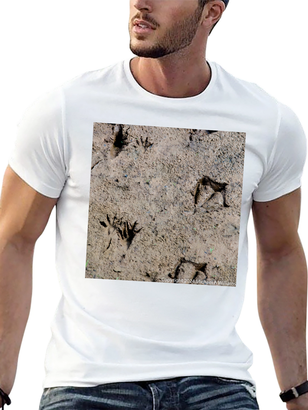 Animal Track Graphic Tee - Nature Lovers Black T-Shirt