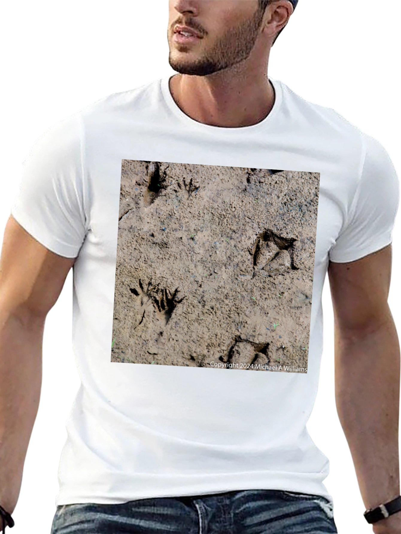 Animal Track Graphic Tee - Nature Lovers Black T-Shirt