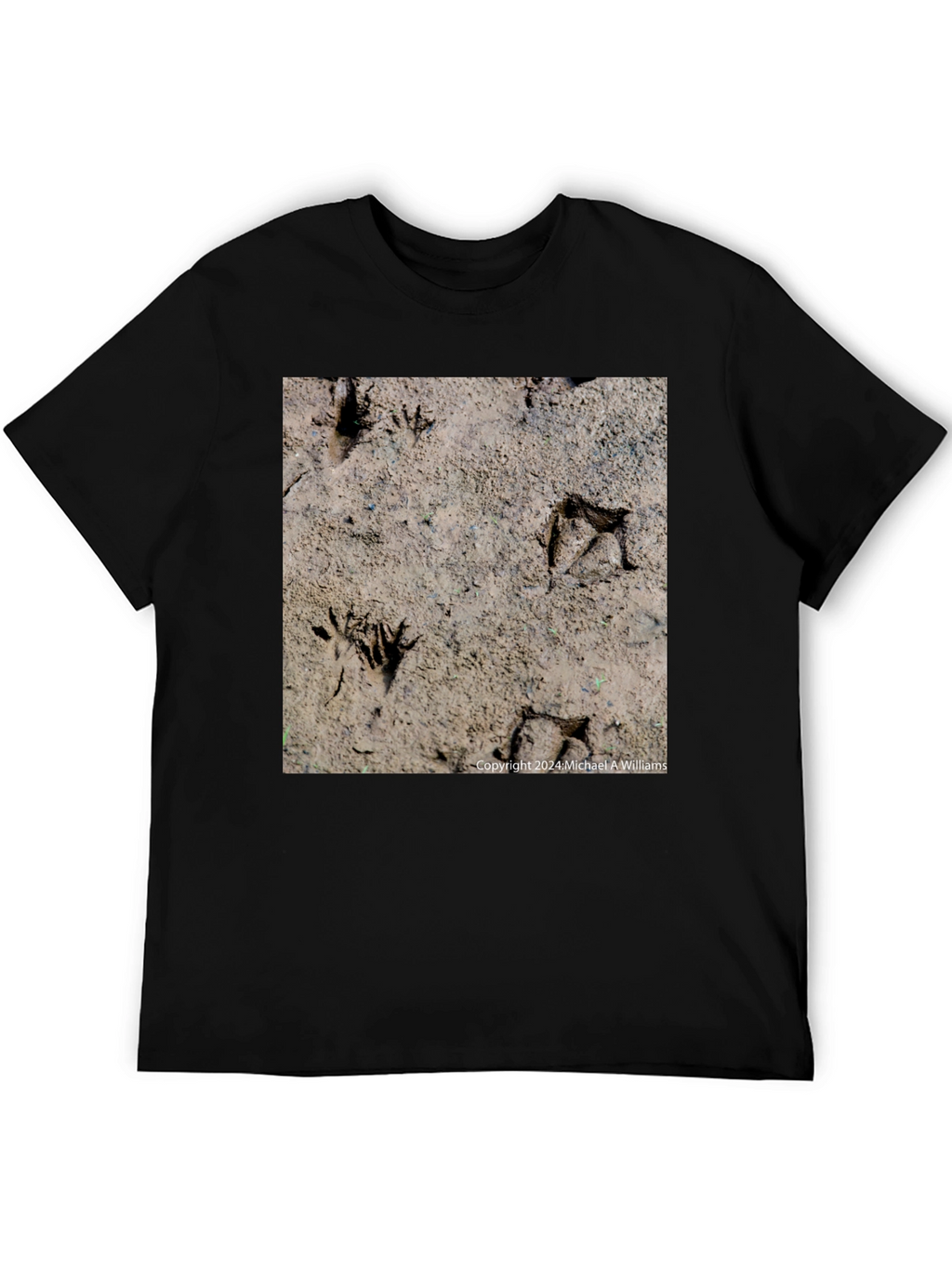 Animal Track Graphic Tee - Nature Lovers Black T-Shirt