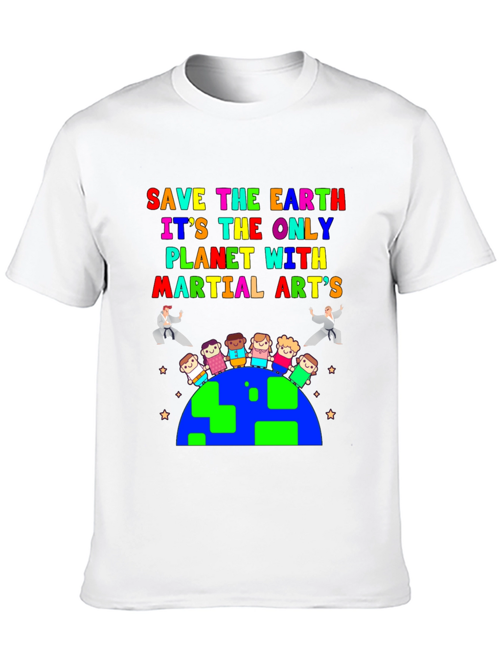 Save The Earth Martial Arts Graphic T-Shirt
