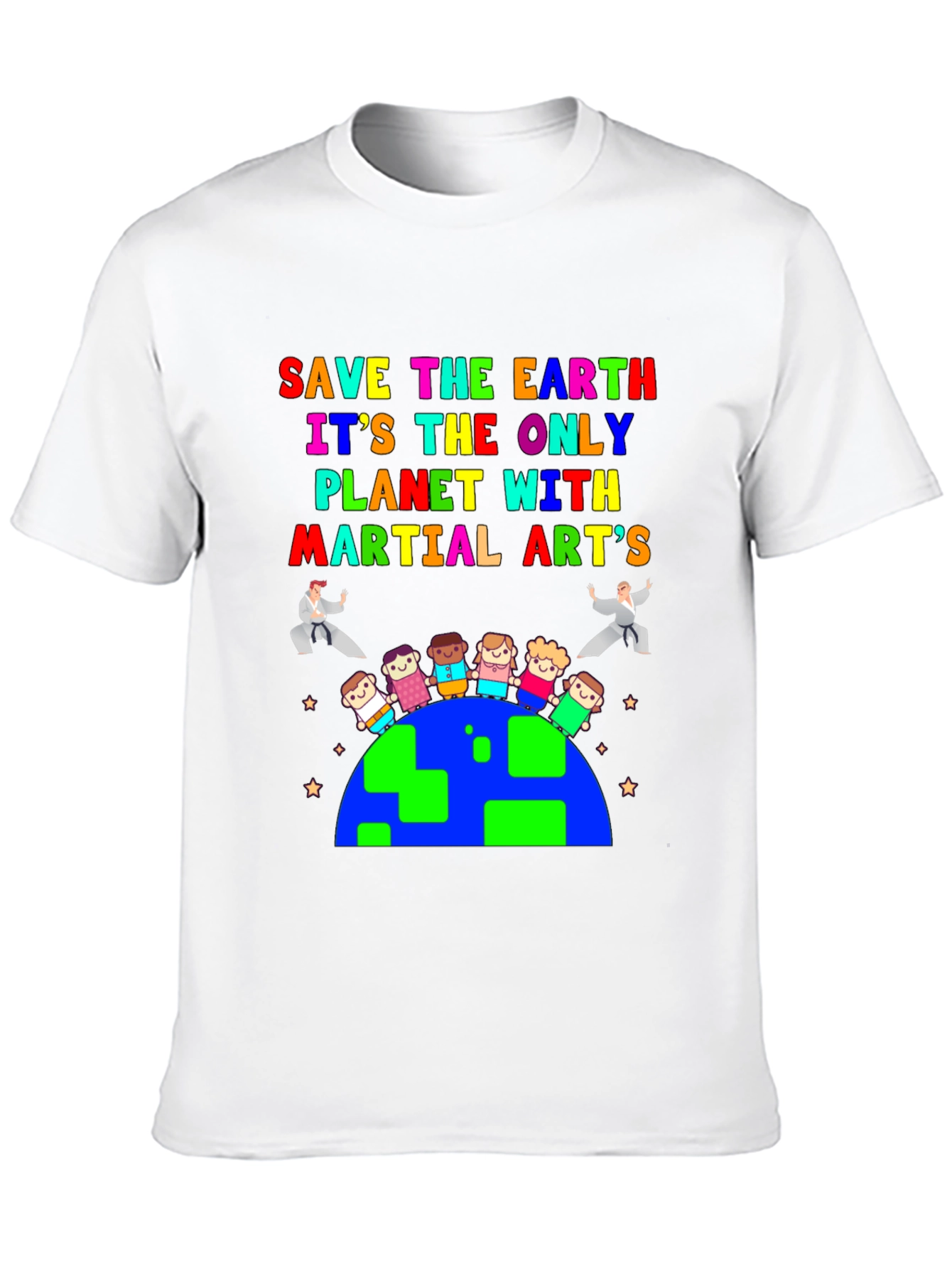 Save The Earth Martial Arts Graphic T-Shirt