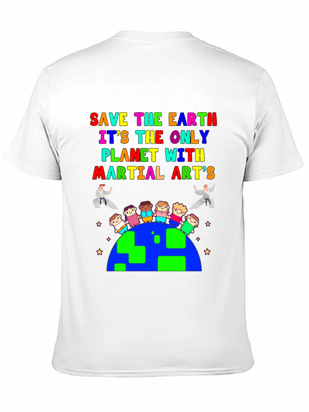 Save The Earth Martial Arts Graphic T-Shirt
