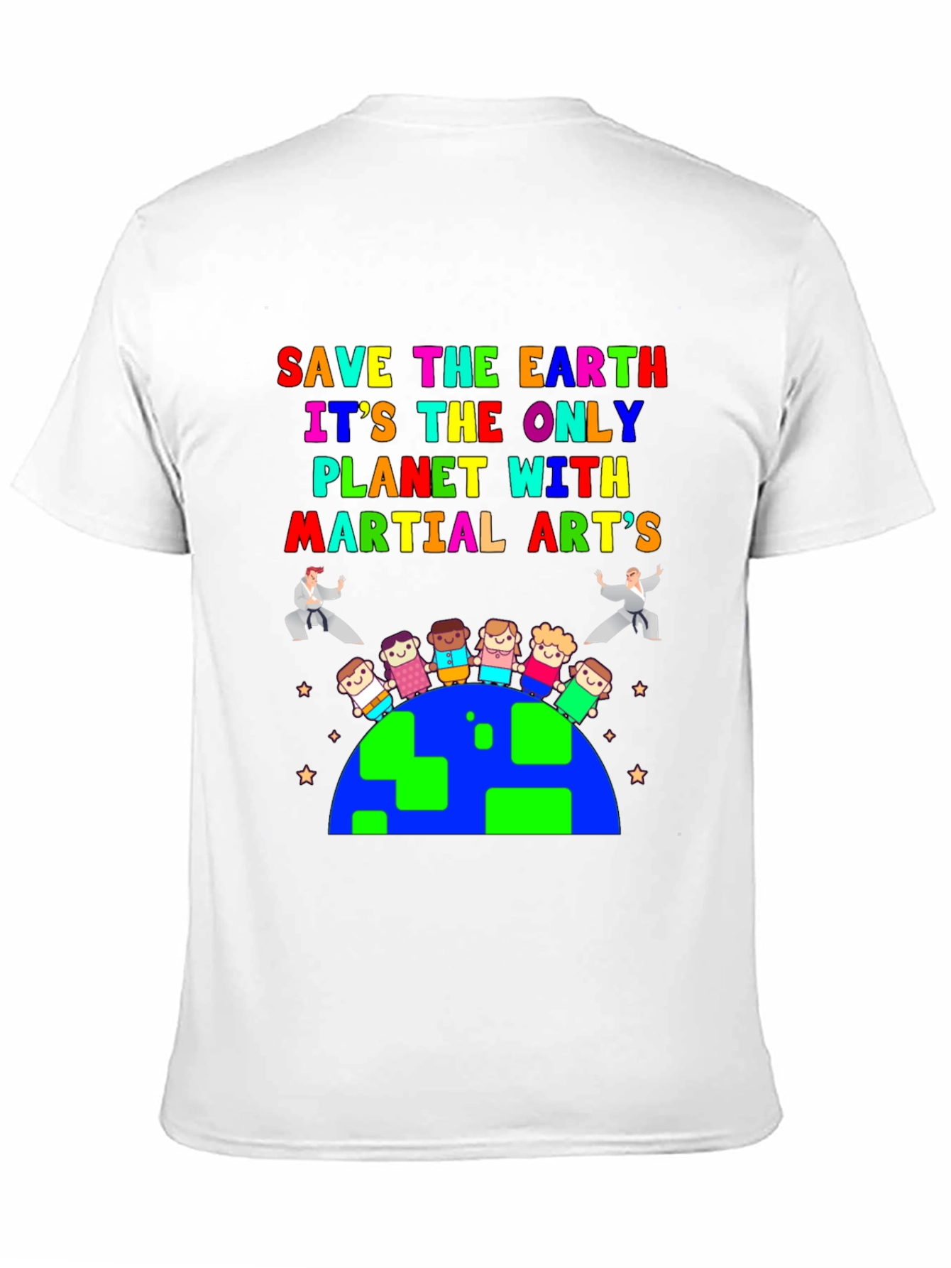 Save The Earth Martial Arts Graphic T-Shirt
