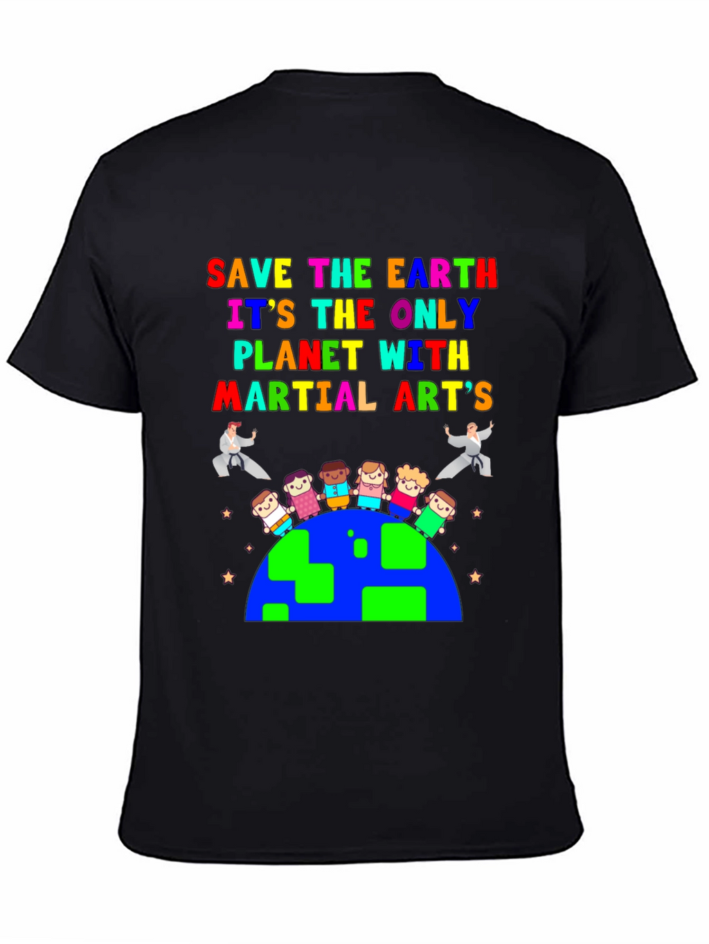 Save The Earth Martial Arts Graphic T-Shirt