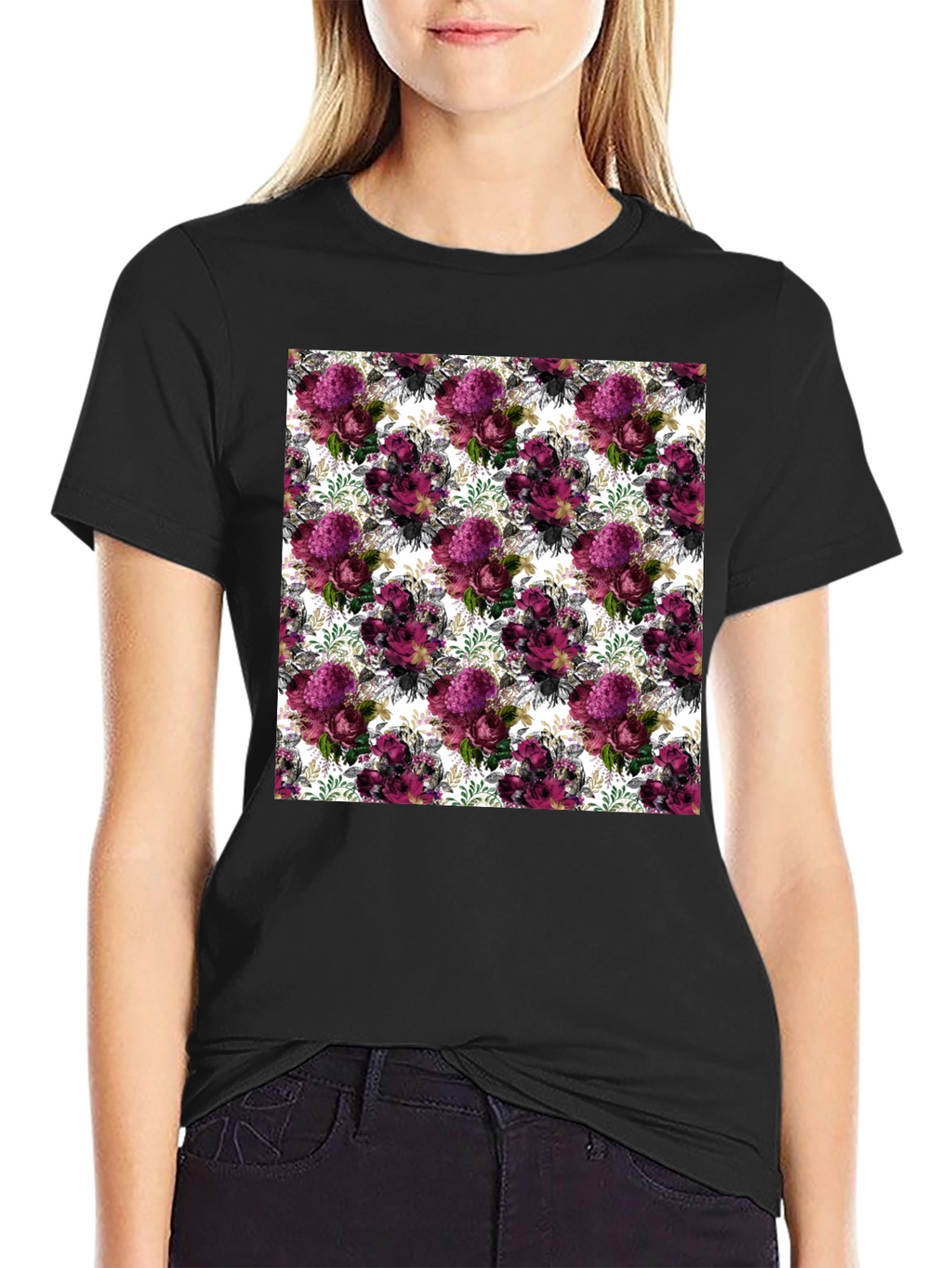Floral Burst Mens T-Shirt - Unique Pattern Tee