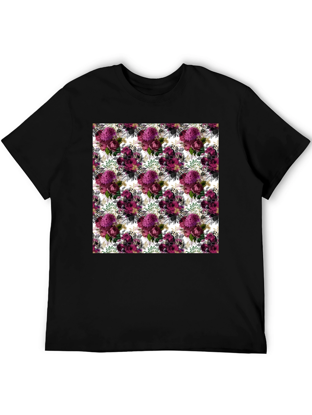 Floral Burst Mens T-Shirt - Unique Pattern Tee