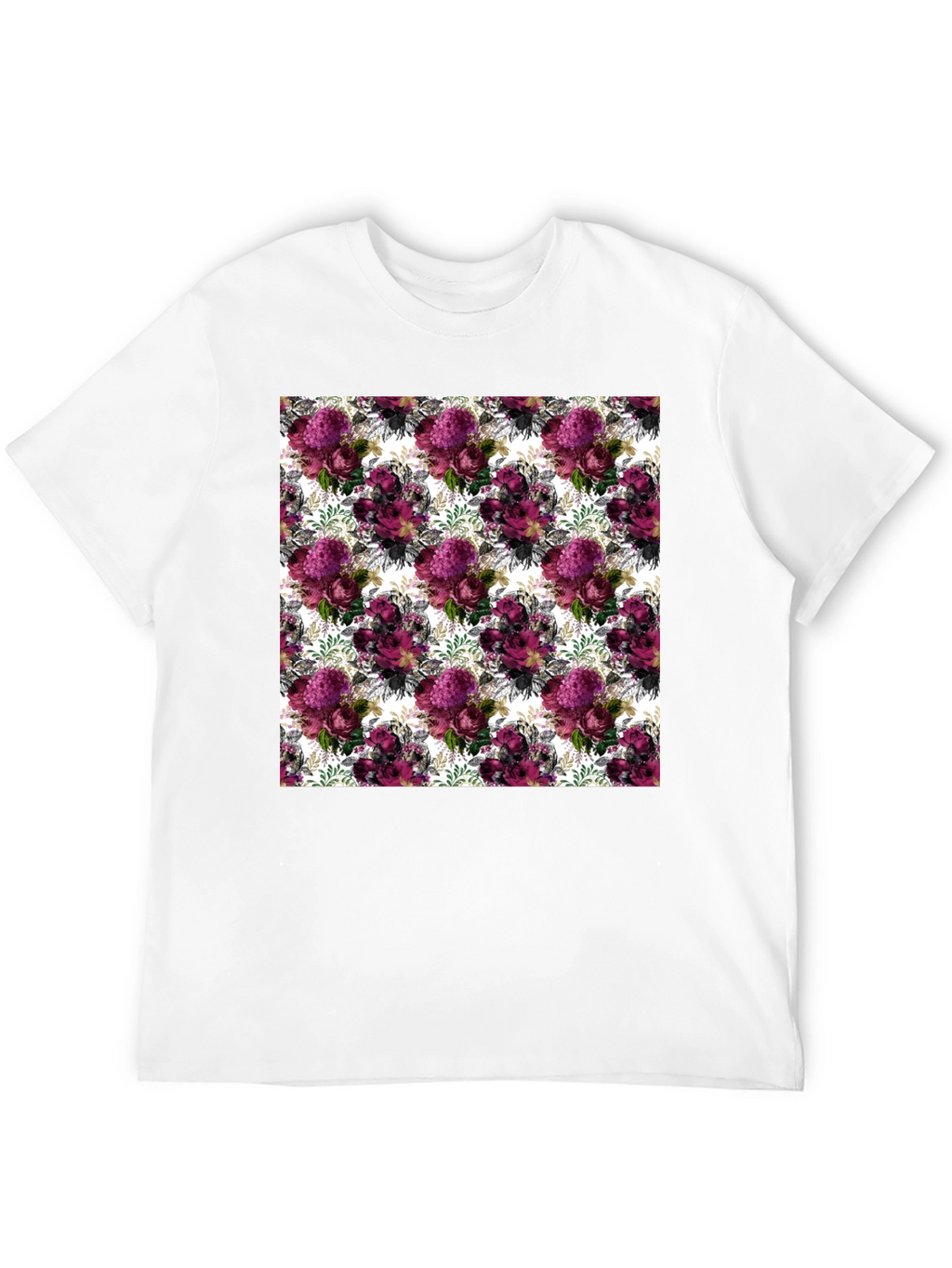 Floral Burst Mens T-Shirt - Unique Pattern Tee