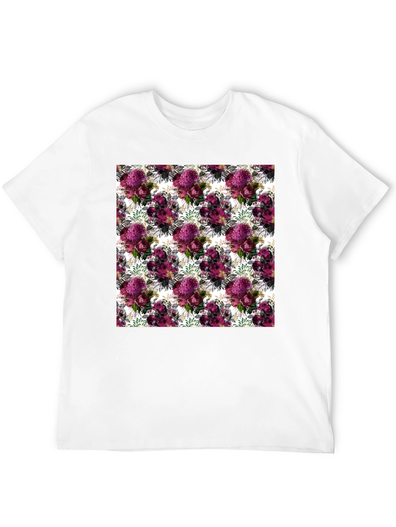 Floral Burst Mens T-Shirt - Unique Pattern Tee