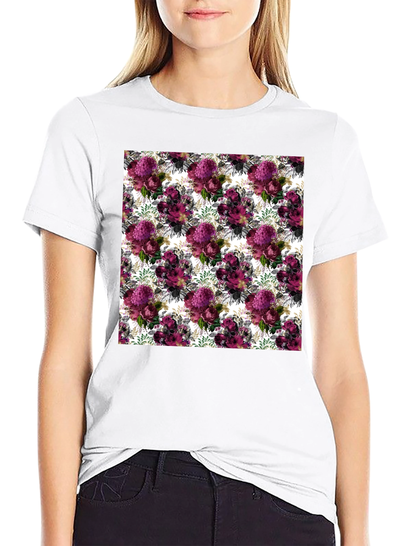 Floral Burst Mens T-Shirt - Unique Pattern Tee