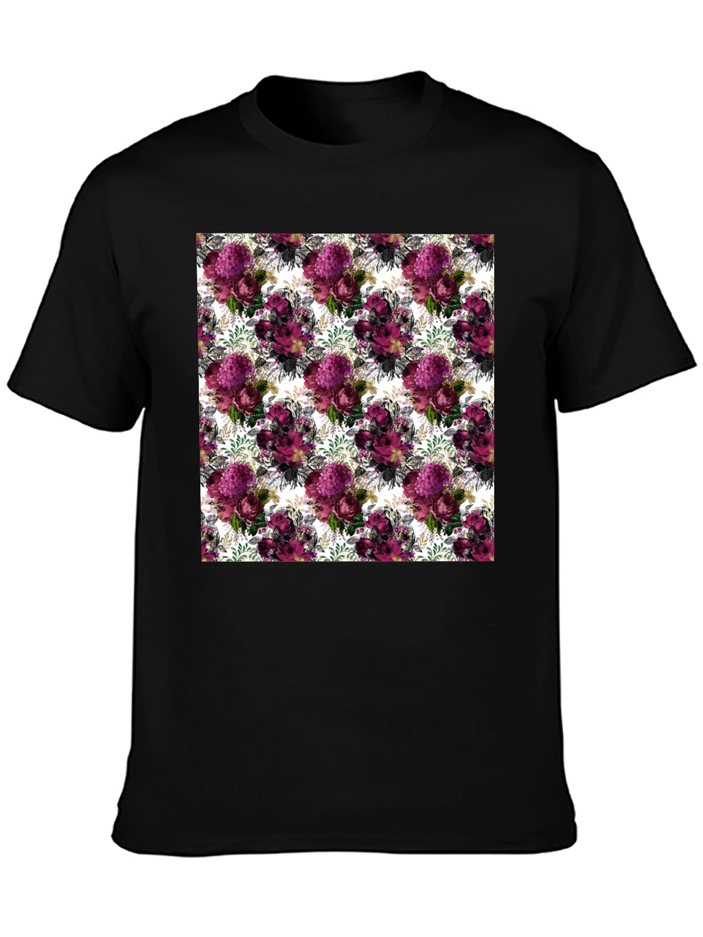 Floral Burst Mens T-Shirt - Unique Pattern Tee