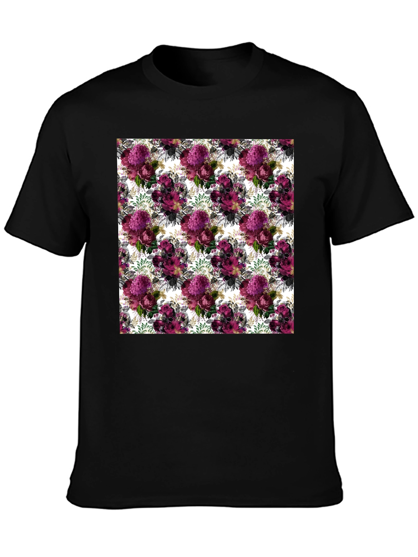 Floral Burst Mens T-Shirt - Unique Pattern Tee