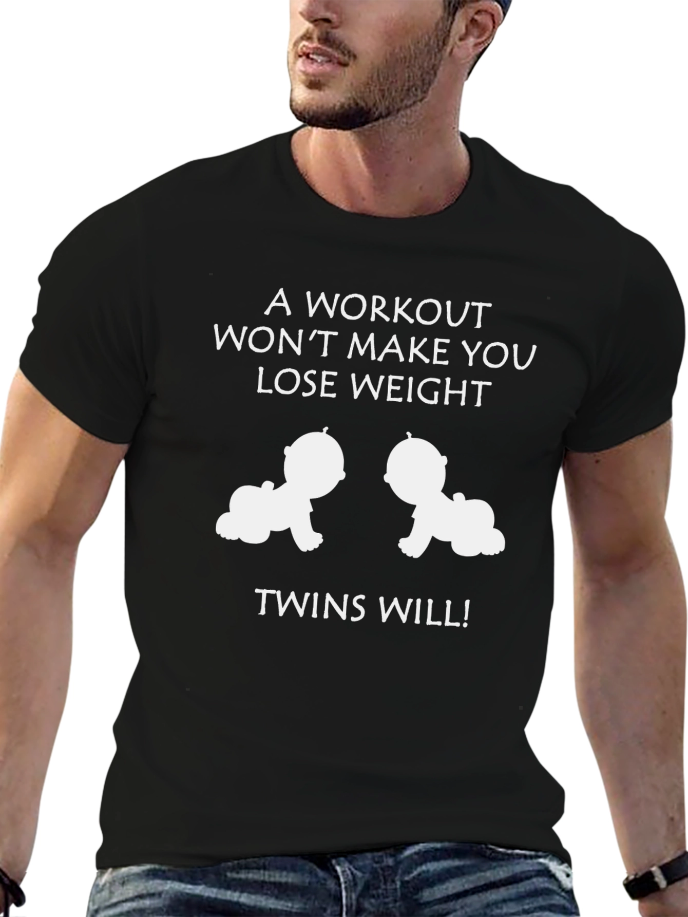 Funny Twins Pregnancy T-Shirt for Dad