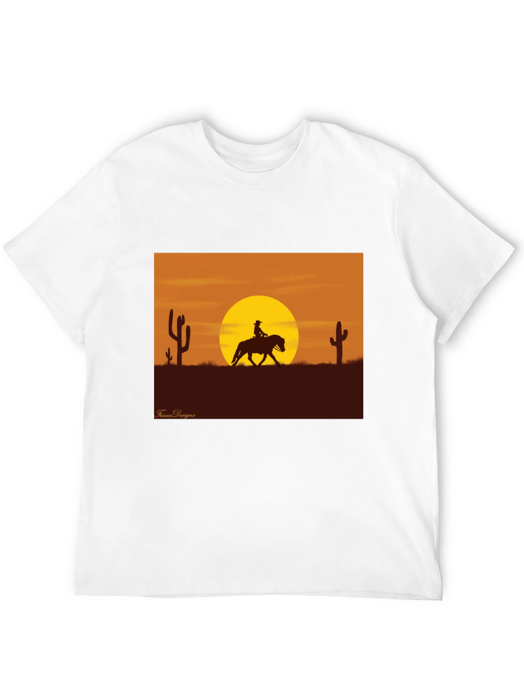 Western Sunset Rider Graphic Tee